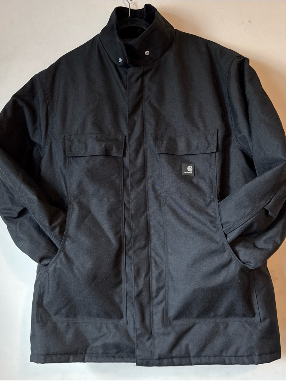 Carhartt Black Men's Field Jacket with Stand Collar